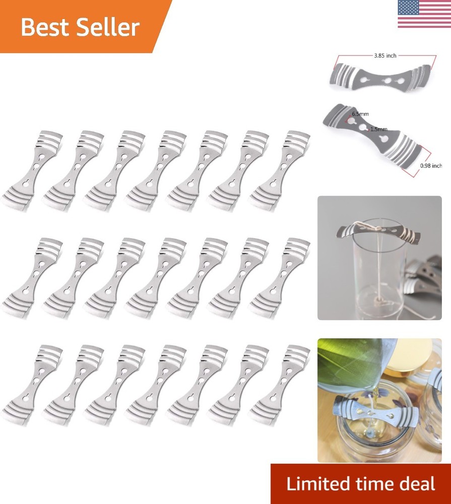Metal Wick Centering Device - 21 Durable Holders for Effortless Candle Making