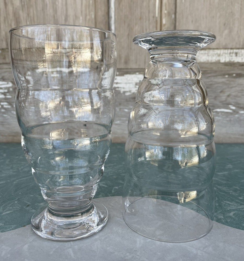 (2) Ice Cream Sundae Parfait Dessert Beehive Glass Cup