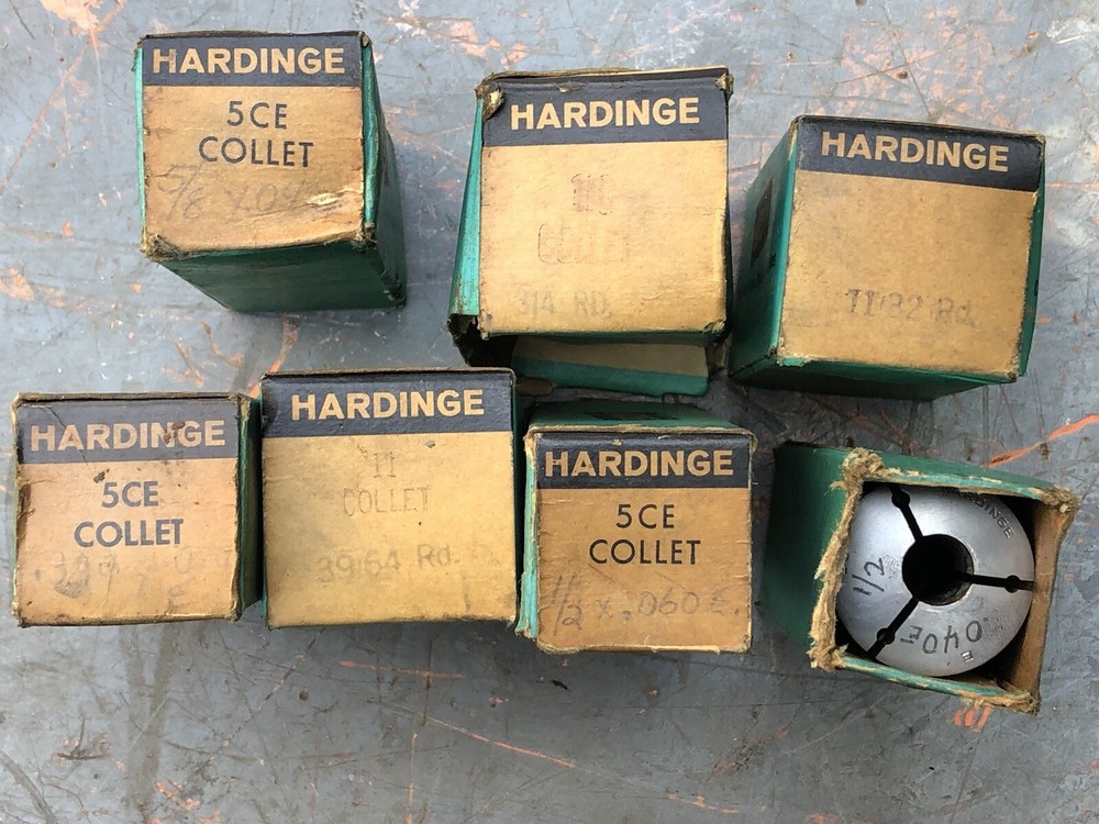 Lot of Hardinge 7 5C Collets. Assorted Sizes.