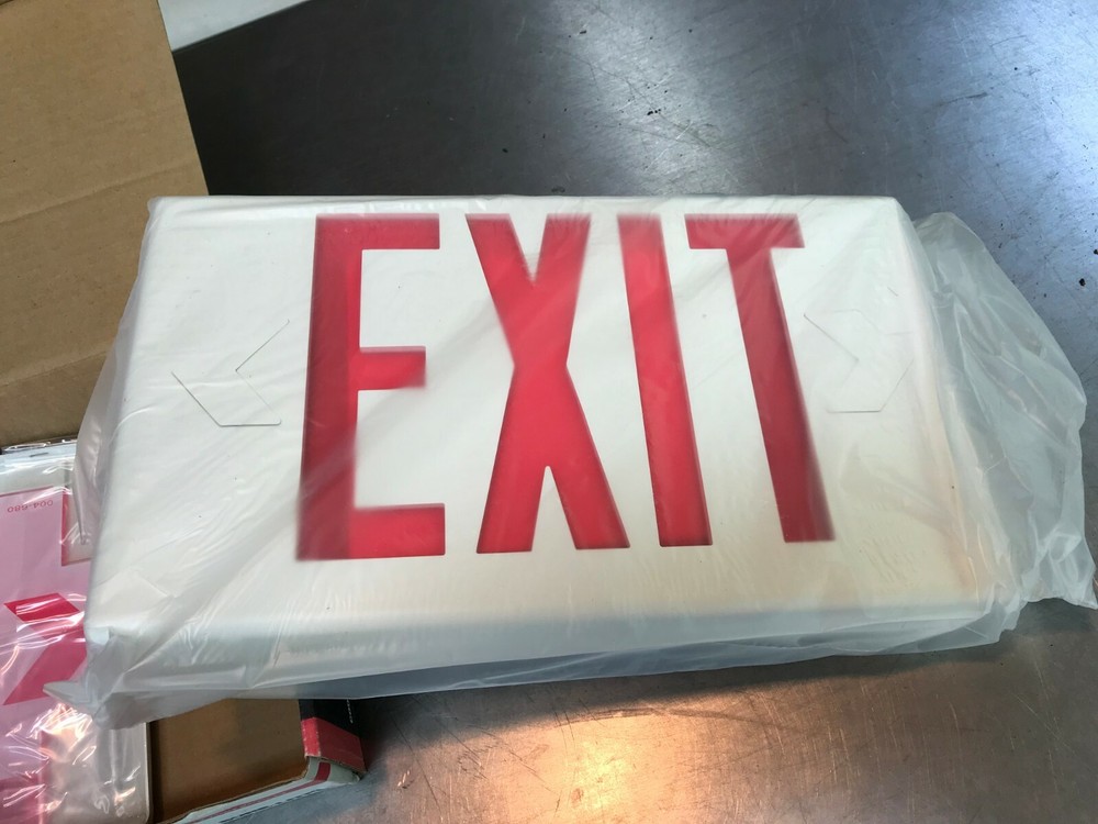 LPX60RWH Cooper Lighting Sure-Lites Exit Emergency Light LED Exit Sign 120-277V