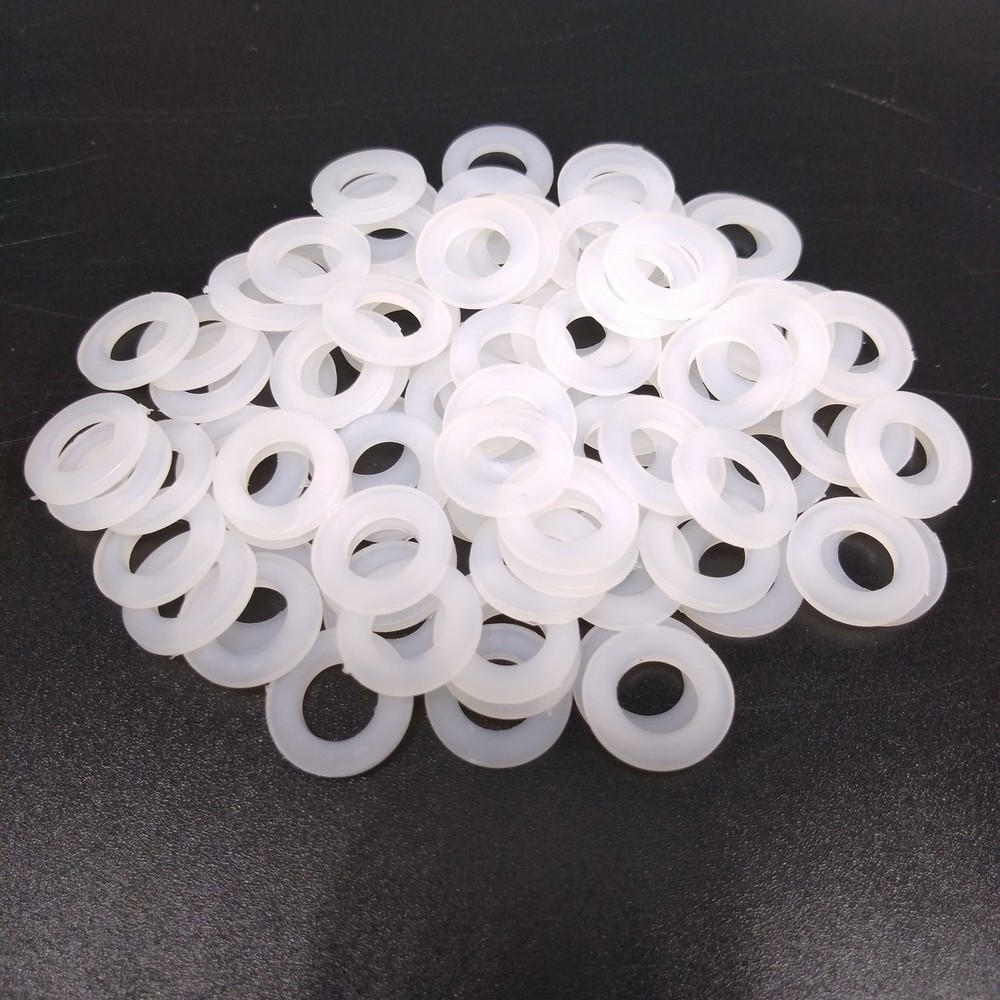 1000pcs M6 White Nylon Flat Washers