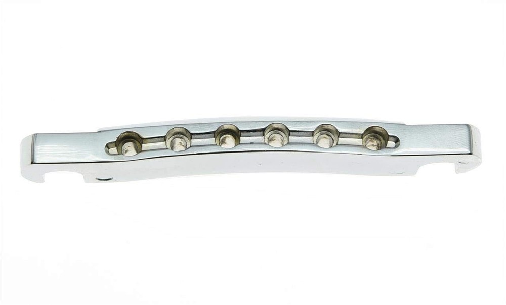 LP Style Guitar Tune-o-Matic Tailpiece Bridge, Chrome (Tailpiece)