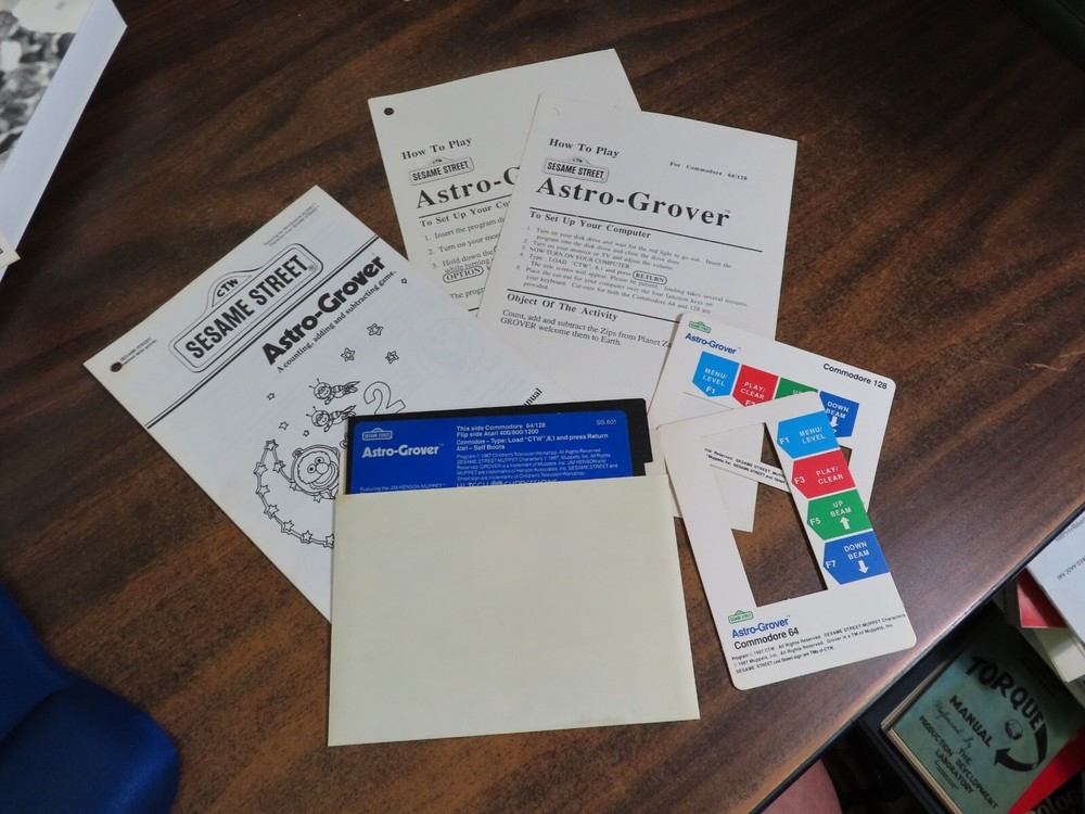 1988 Sesame Street Learning Library Volume One Commodore 64/128 Atari Software