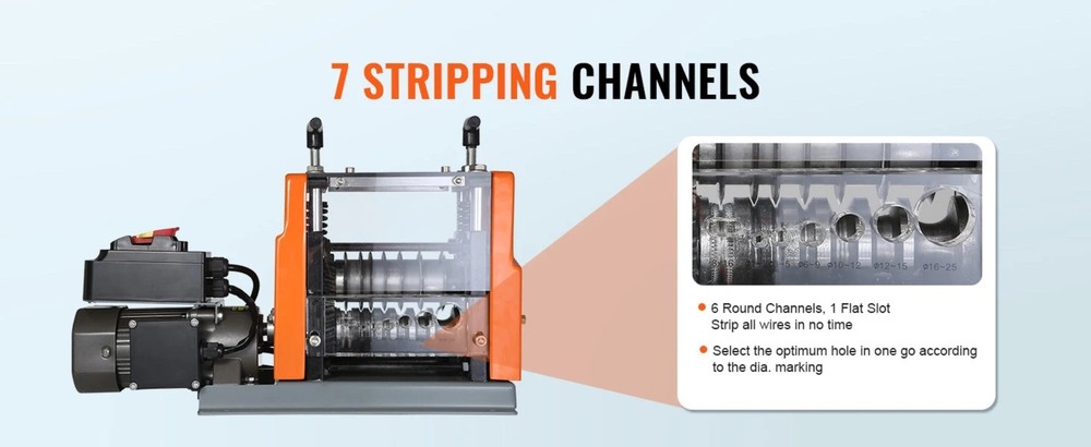 New Electric Multi-channel Wire Stripping Machine Waste Cable Stripping
