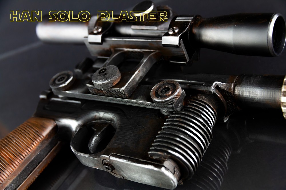 Han Solo Blaster Replica Model Kit with real optical scope