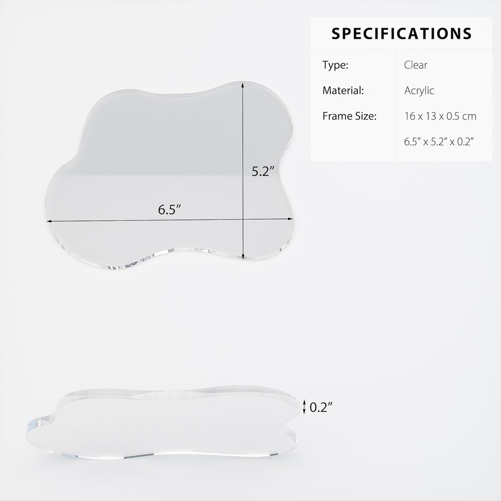 Acrylic Coaster Clear Cloud Shape