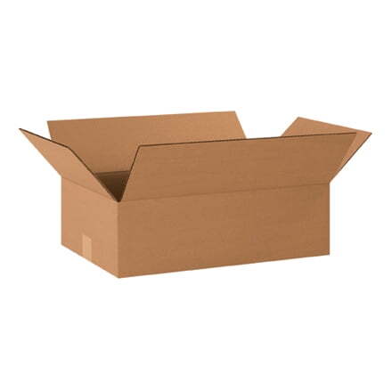20 x 12 x 6" Flat Corrugated Boxes, ECT-32 Brown Shipping/Moving Boxes 25/Bundle