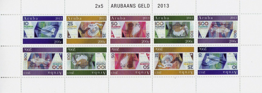 Aruba Issue 2013 (MS 675-679) Banknotes