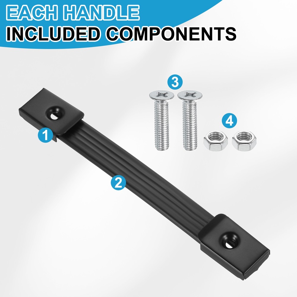 3 Pieces 8 Inches Speaker Cabinet Strap Handles, Pull for Speaker Case, Black