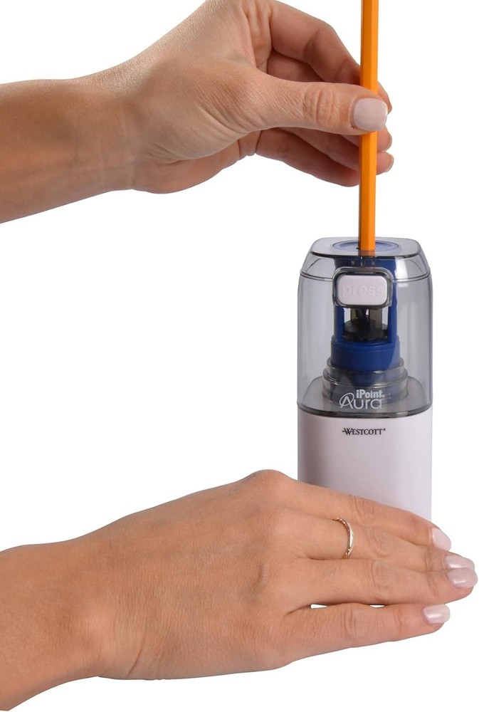 Westcott iPoint® Aura Battery Pencil Sharpener, Assorted Aura,