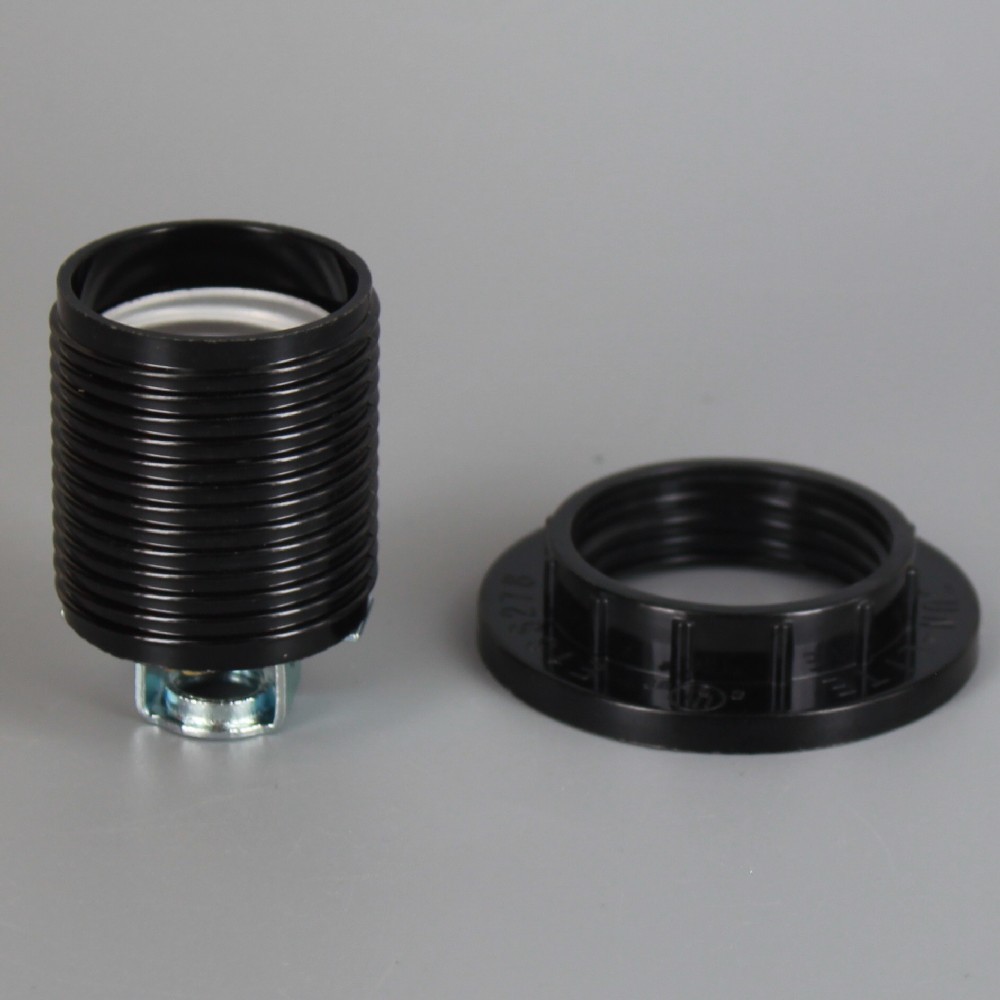 BLACK THREADED SKIRT PHENOLIC SOCKET E26 WITH 1/8IPS THREADED HICKEY 3380G