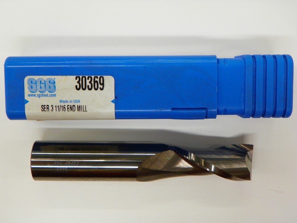 SGS SER 3, 11/16" SOLID CARBIDE END MILL #30369  B834