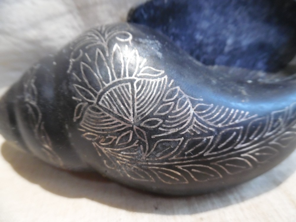 Bidriware Metal Seashell Ashtray