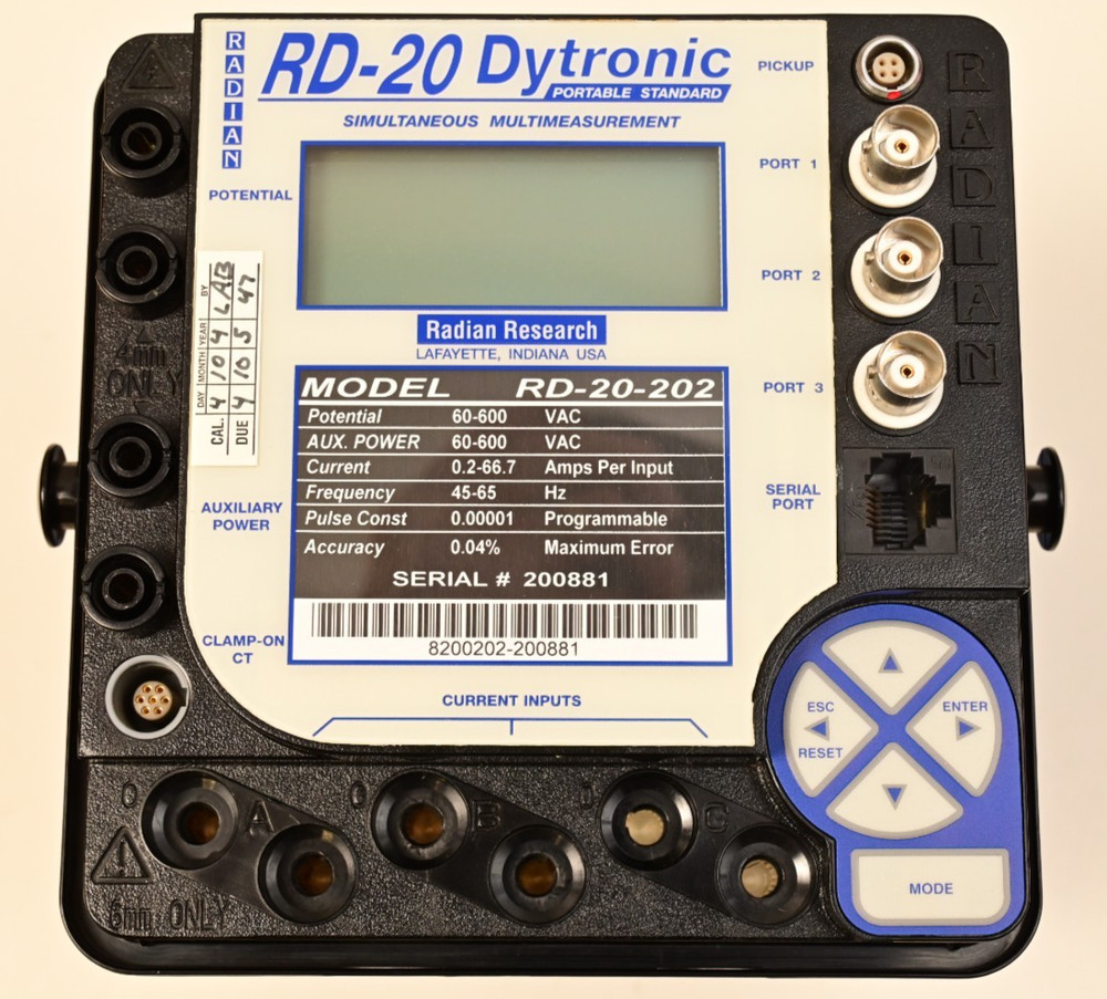 Radian Research RD-20-202 Single Phase Portable Standard