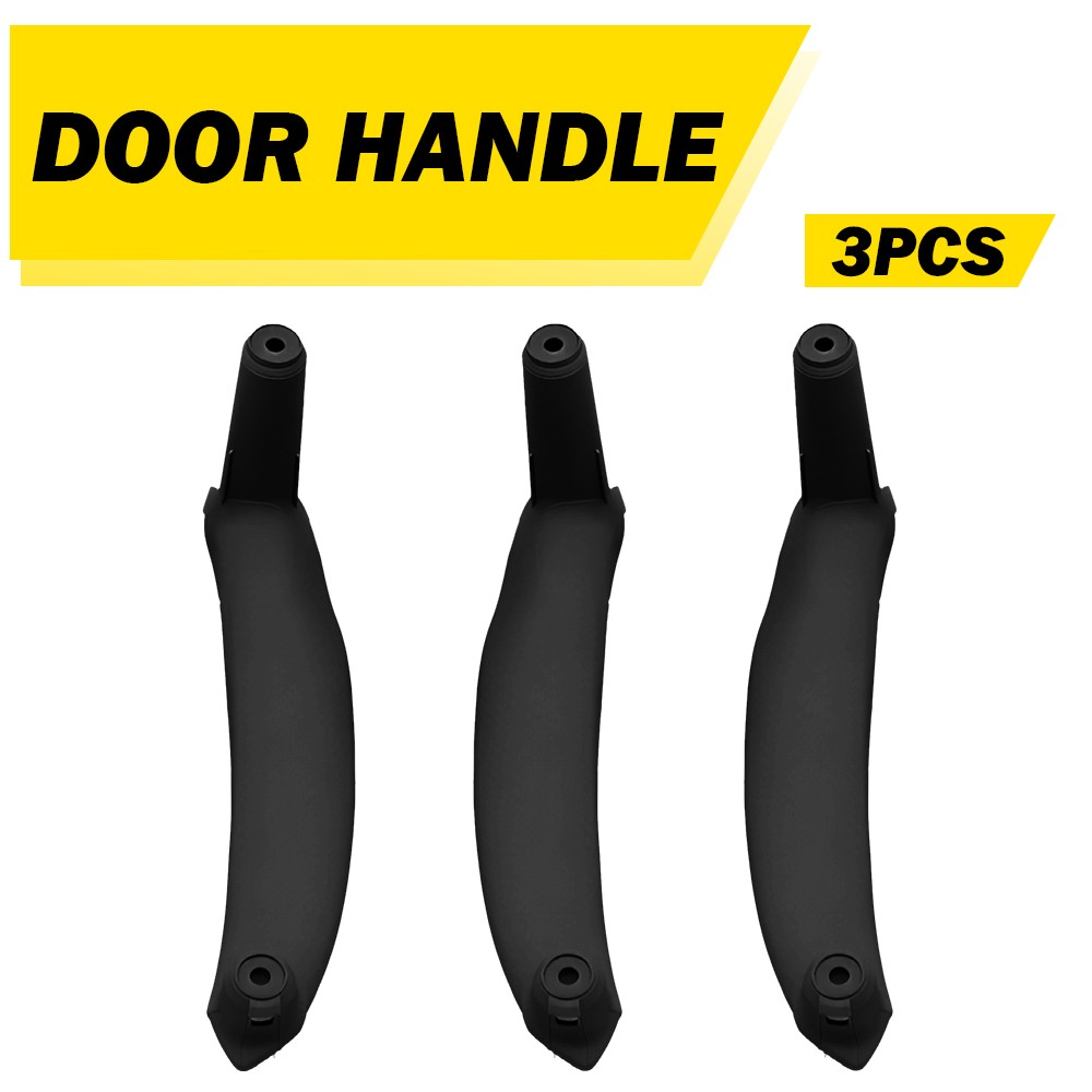 3PCS Black Inner Door Handle Pull Cover For 2008-2013 BMW X5 X6 E70 E71 E72 NEW