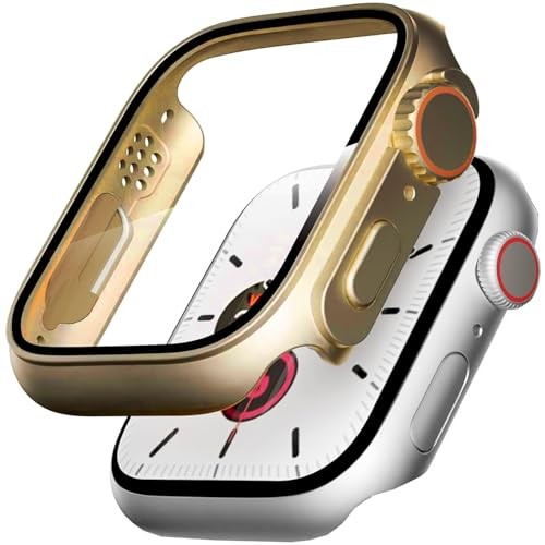 Compatible Apple Watch Series 9/8/7 45m Privacy Screen Protector 45mm Gold