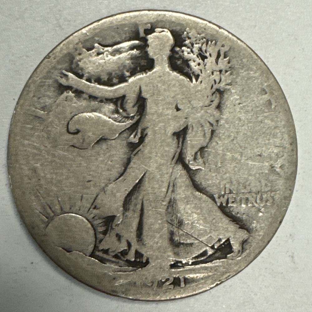 1921-S Walking Liberty Half Dollar.