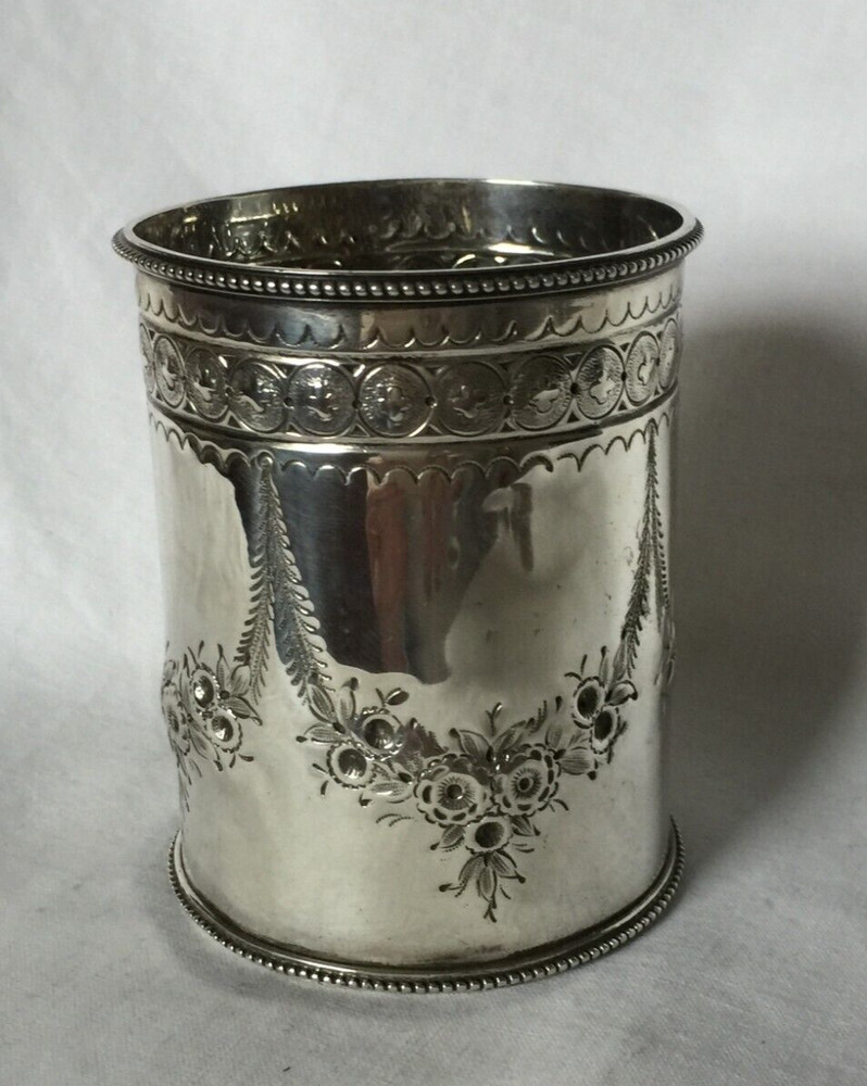 VICTORIAN MUG STERLING SILVER SHEFFIELD 1898