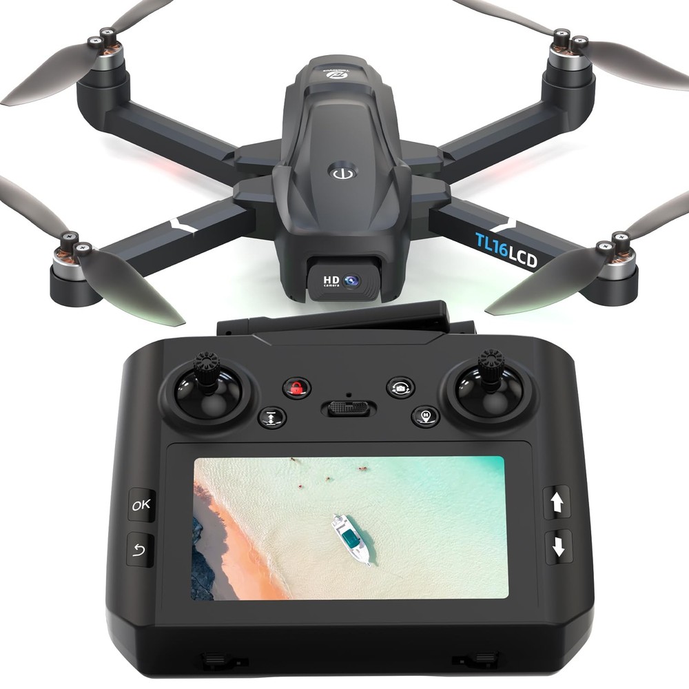 Drones with Camera for Adults 4K, GPS Drone with 4.5” LCD Screen Controller F...
