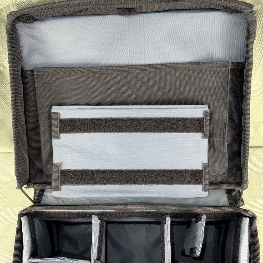 Duluth Trading Co. Mobile Desk Center Console Adjustable Compartments 14x12x7