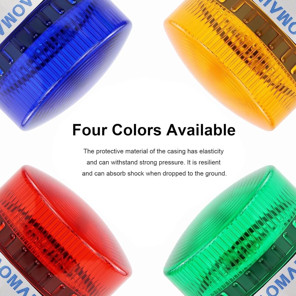 Durable Red Strobe Warning Light with 360-Degree Visibility for Construction Use