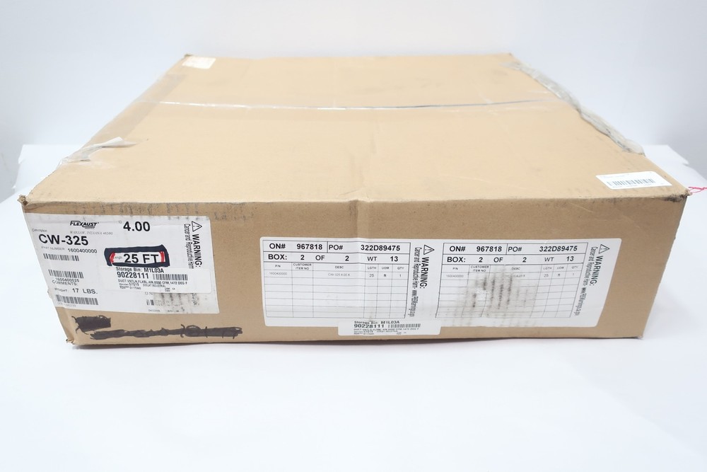Flexaust CW-325 Ducting Hose 4in X 25ft