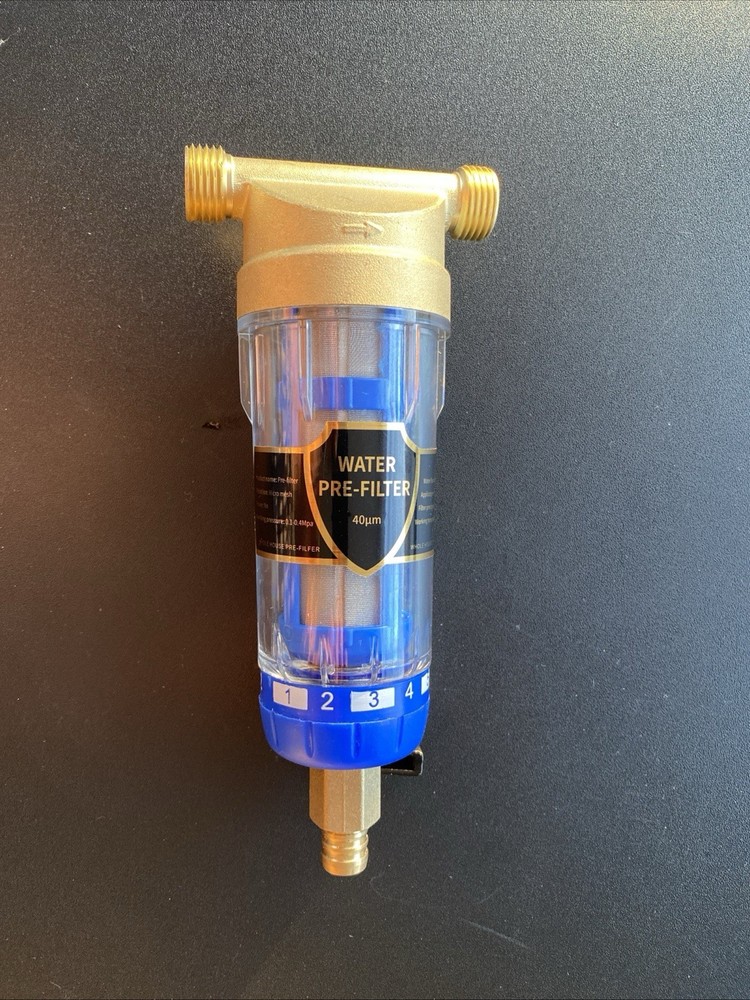 Water Pre-Filter Sediment Filter 40 Micron Reusable Spin Down Sediment System