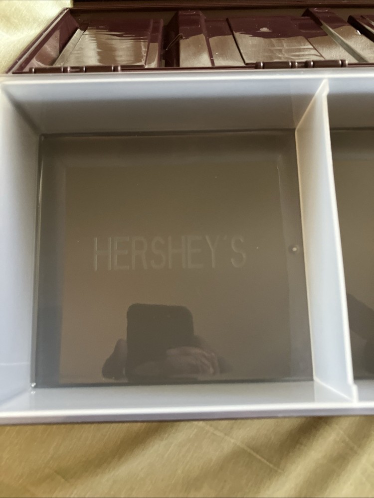Hershey's Chocolate S'Mores Sectioned Caddy Carry Case Snap Shut Storage New!