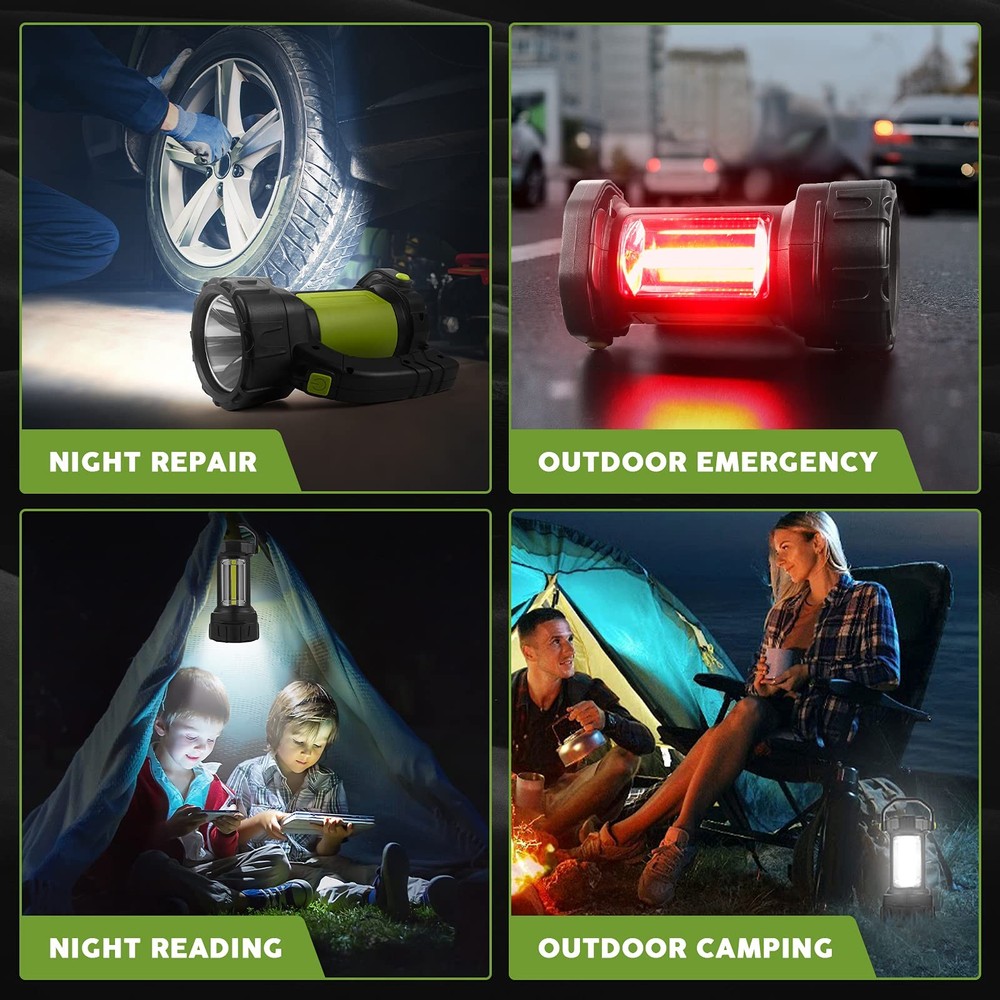 AlpsWolf Camping Lantern Rechargeable, LED Flashlight ‎Green-1pack, Green
