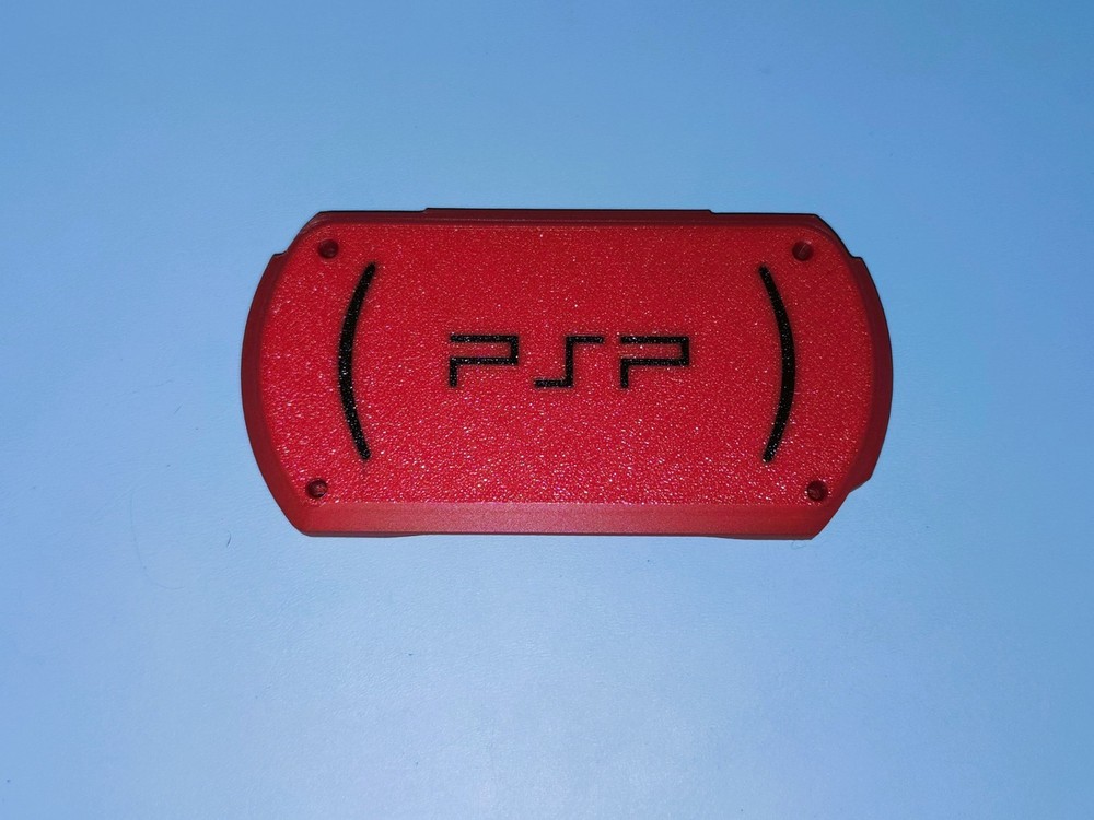 PSP Go Replacement Expanded Back Battery Cover (Red and Black)