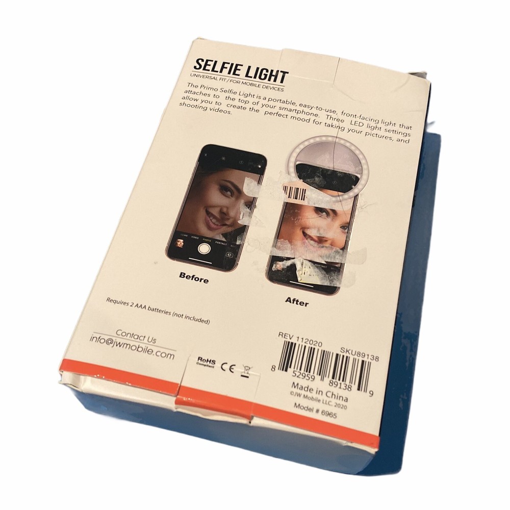 Primo Selfie Light Universal Fit For Mobile Devices 3 Light Modes New