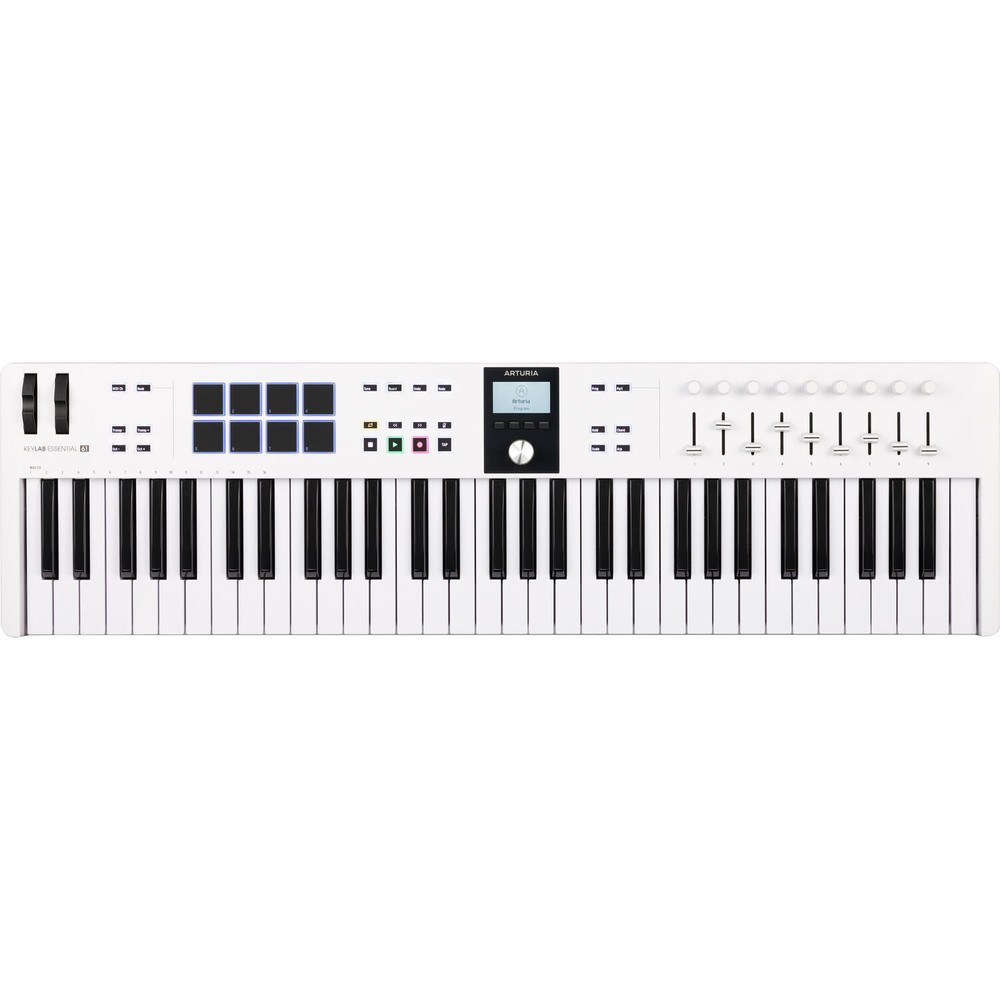 Arturia KeyLab Essential mk3 61-Key Universal MIDI Controller and Software White