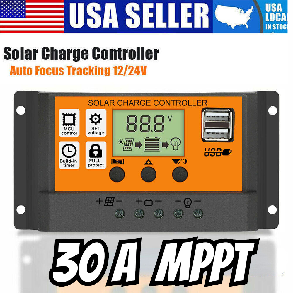 30A Solar Photovoltaic Charge Controller Solar Panel Battery Controller