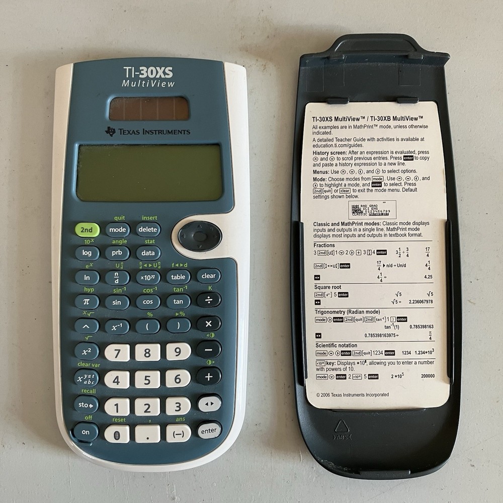 (2) Texas Instruments Calculator Pair Combo Bundle TI-30XA / TI-30XS Multiview