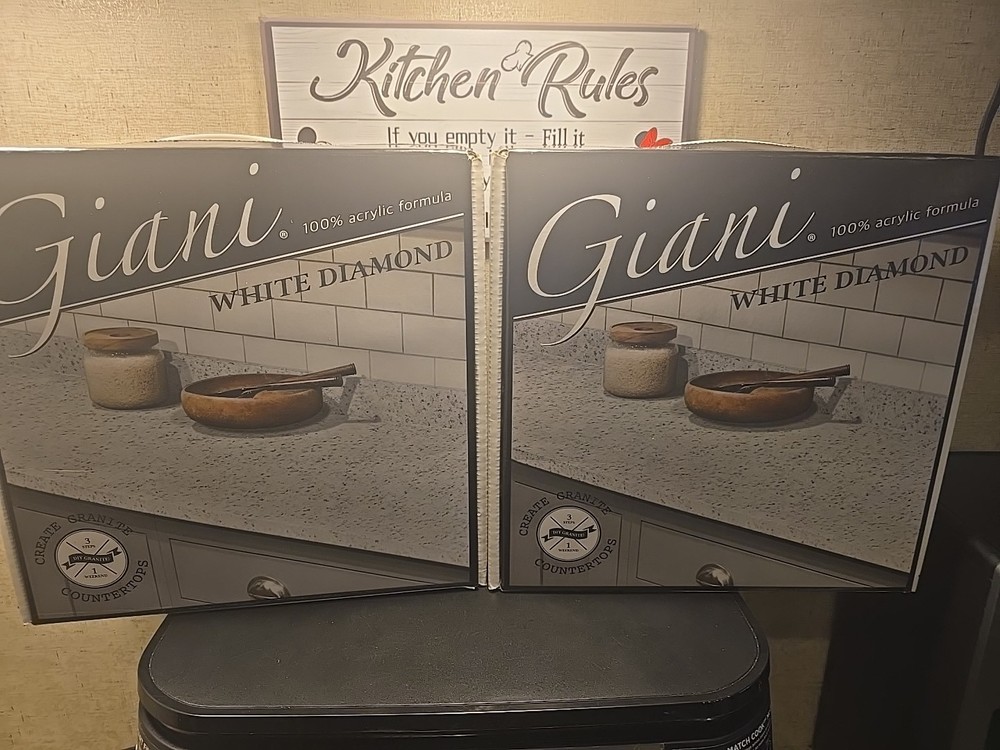 2 Boxes Giani Granite Countertop Paint Kit 2.0-  White Diamond READ DESCRIPTION