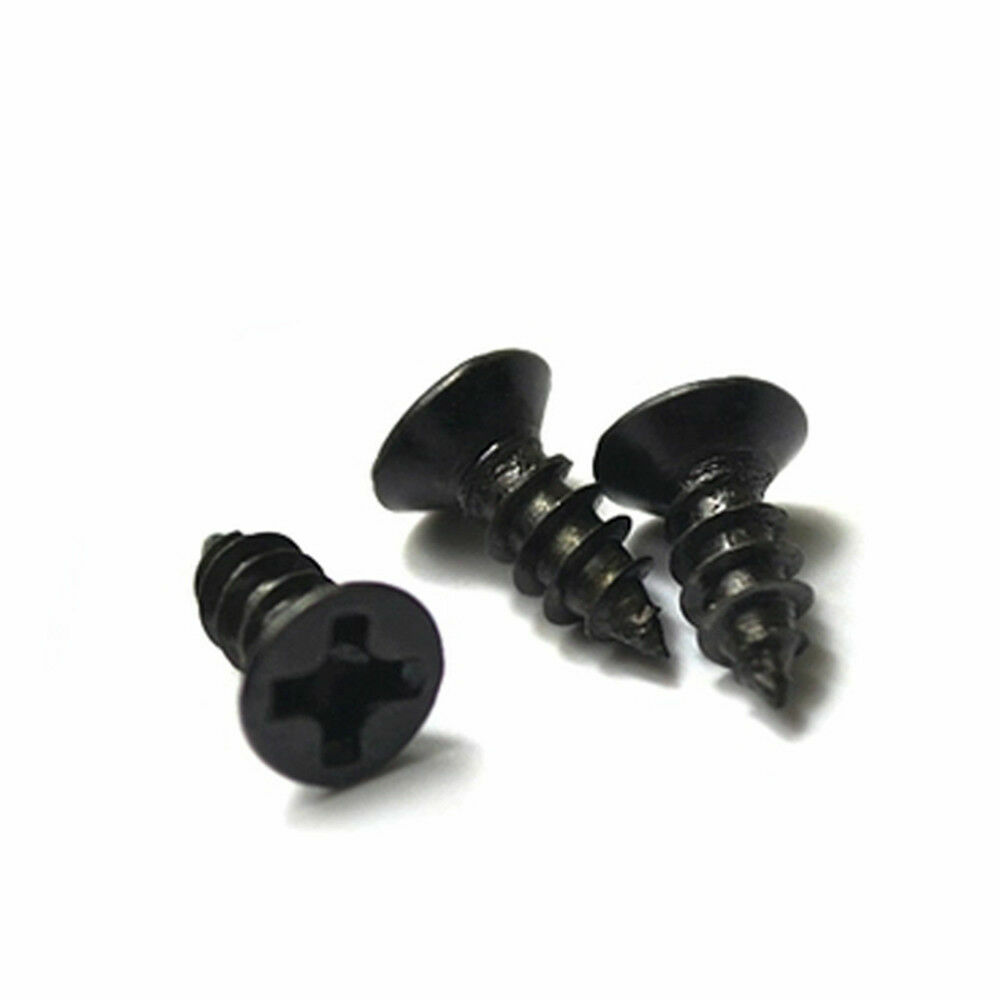 M2 M2.3 M2.5 M3 M4 Black Phillips Countersunk Flat Head Self Tapping Wood Screws