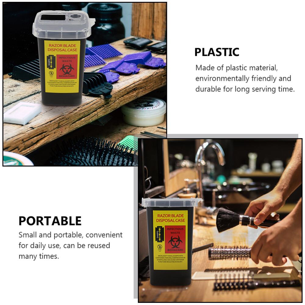 2 Pcs Razor Storage Bank Disposal Container Blade Box Durable Tool