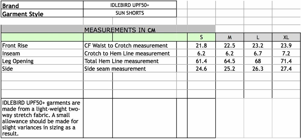 Sun Shorts - UPF50+ Olive