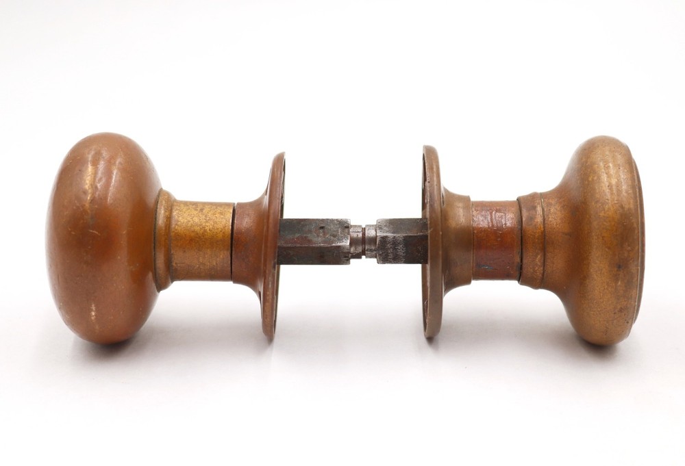 Vintage Concentric Bronze Passage Door Knob Set