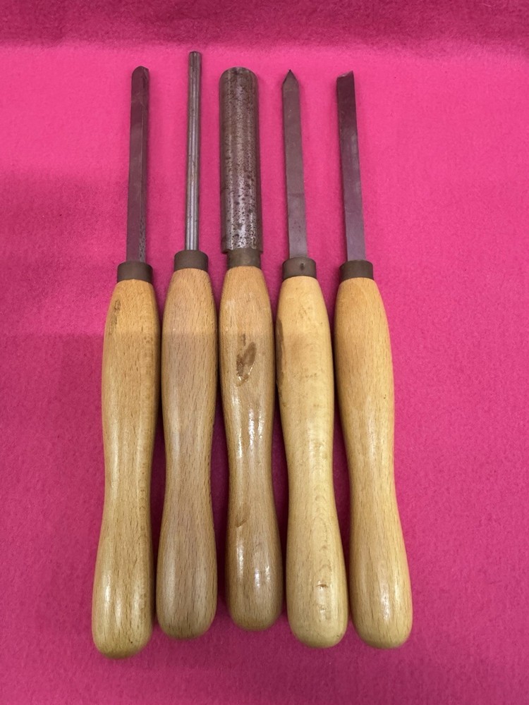 Crown Handmade 5 Piece Full Size Woodturning Set.