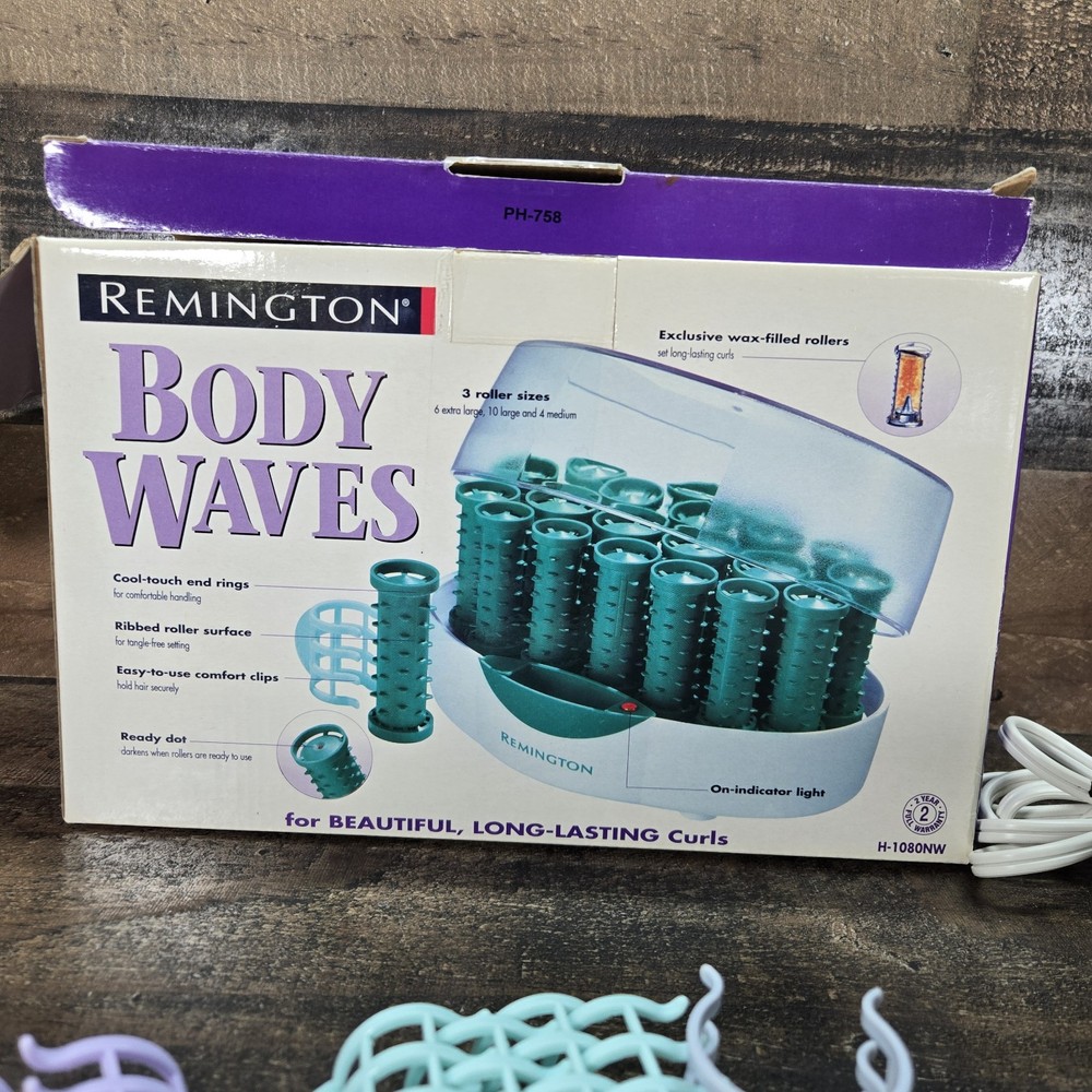 Remington Body Waves Ionic Hot Rollers Wax Core Rollers H1080N Curlers & Clips