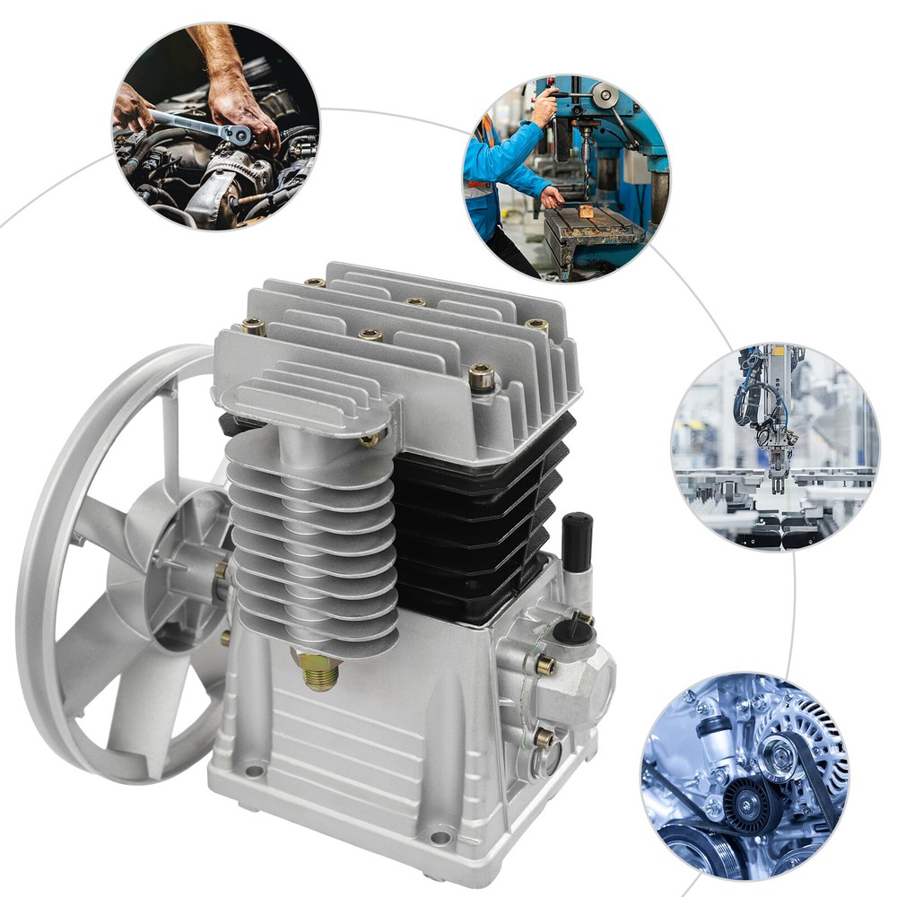 Air Compressor Pump Head Single Stage Twin Cylinder Air Compressor Pump Head