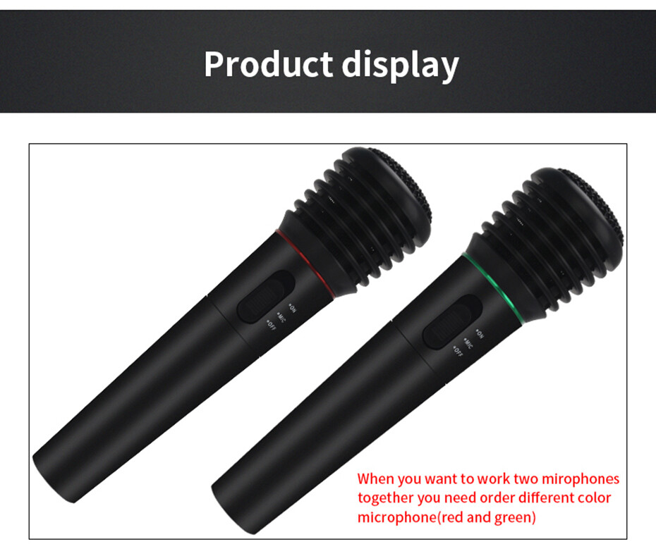 Handheld Professional Karaoke Microphone Wired Wireless 2in1 Dynamic Microphone