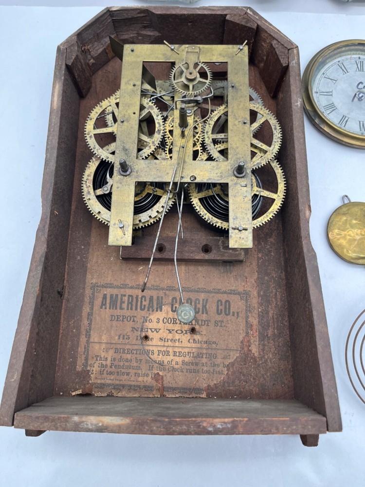 1850's The American Clock Co. Cast Clock.