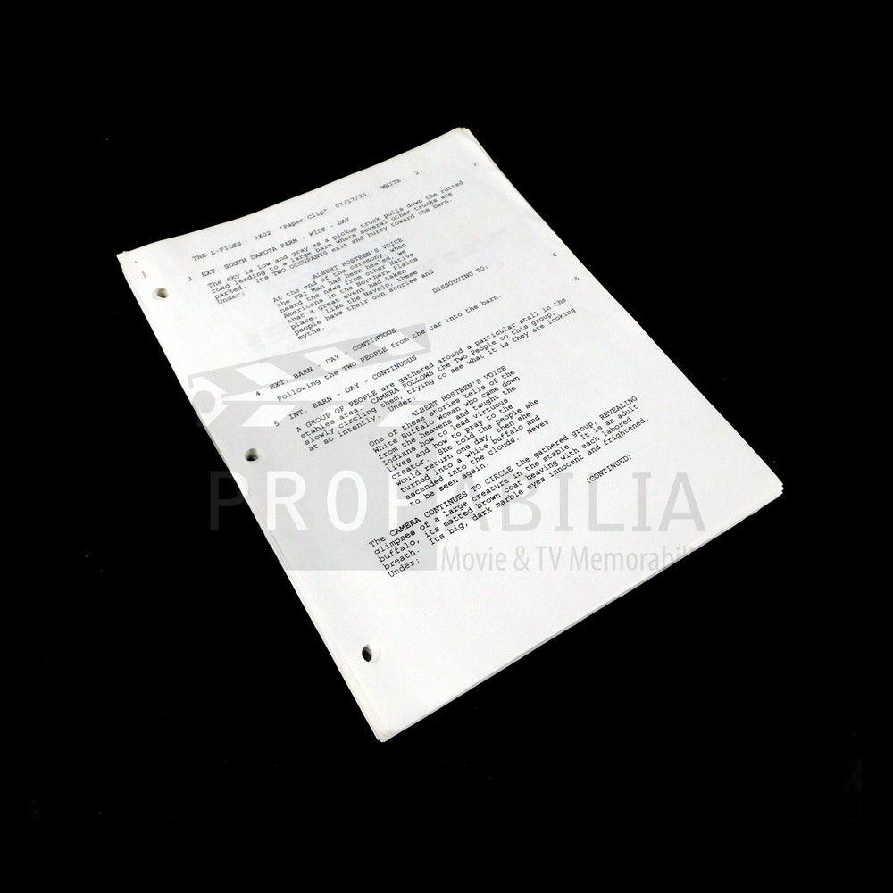 THE X-FILES Paper Clip Script S03E02 Full Script Prop (9502-8274)
