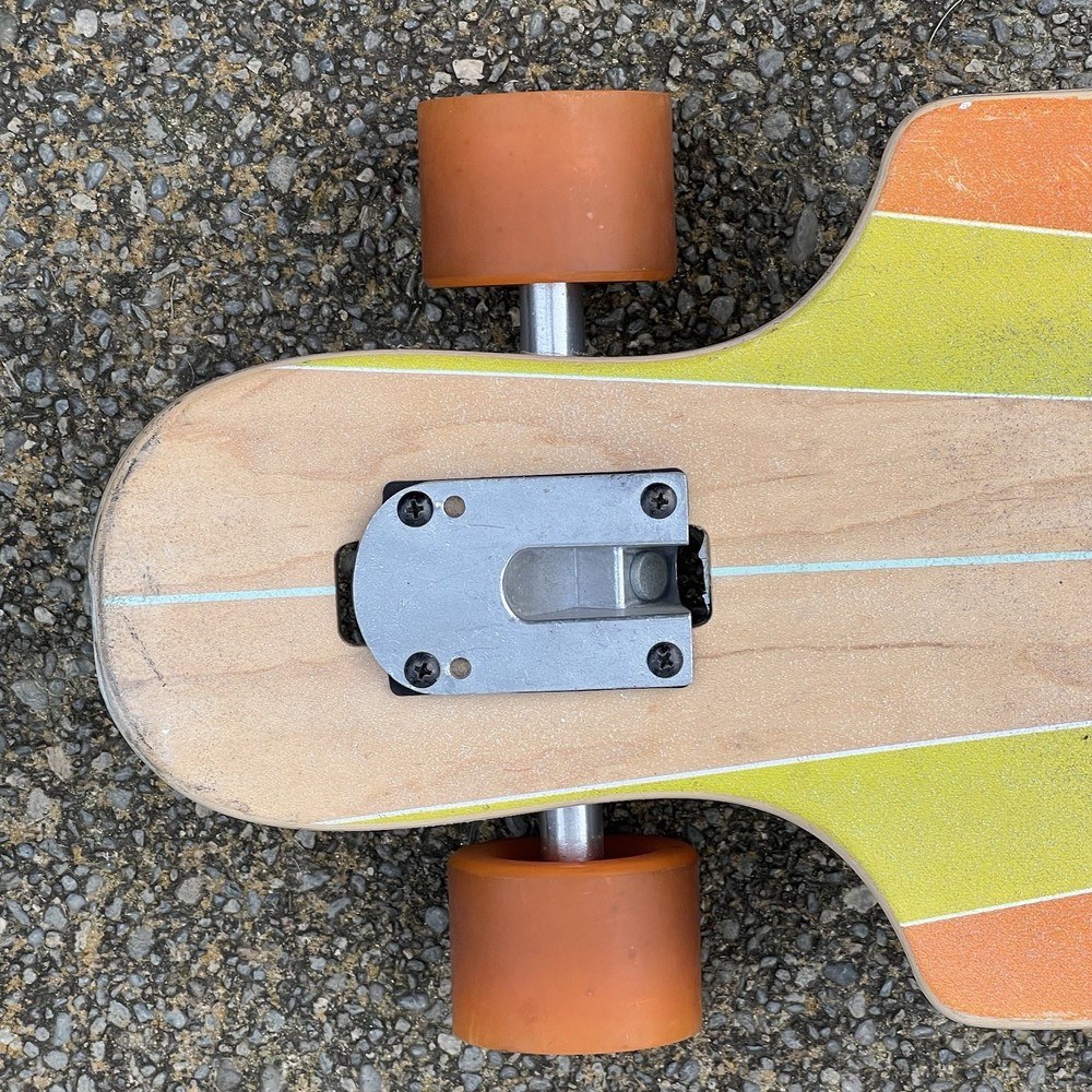 Layback Sunstripe White 40" Drop Thru Longboard Skateboard Complete