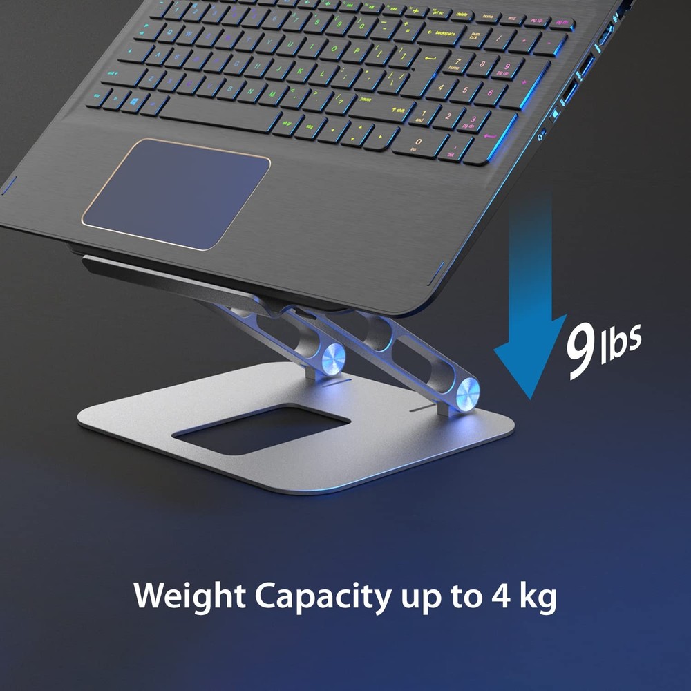 j5create Multi-Angle Aluminum Laptop Stand, Ergonomic Notebook Riser, Suitable