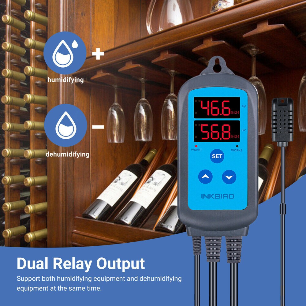 INKBIRD Digital Thermostat Humidity Controller Temperature Switch Heating Cooler