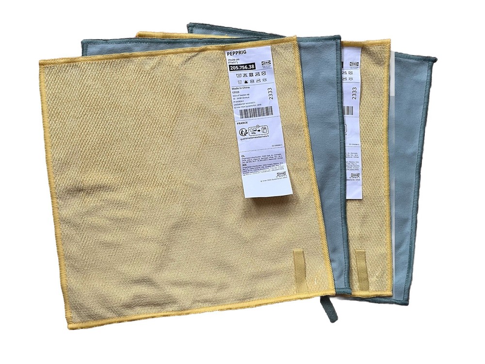 4 Pieces PEPPRIG Microfiber cloth, 11x11 "