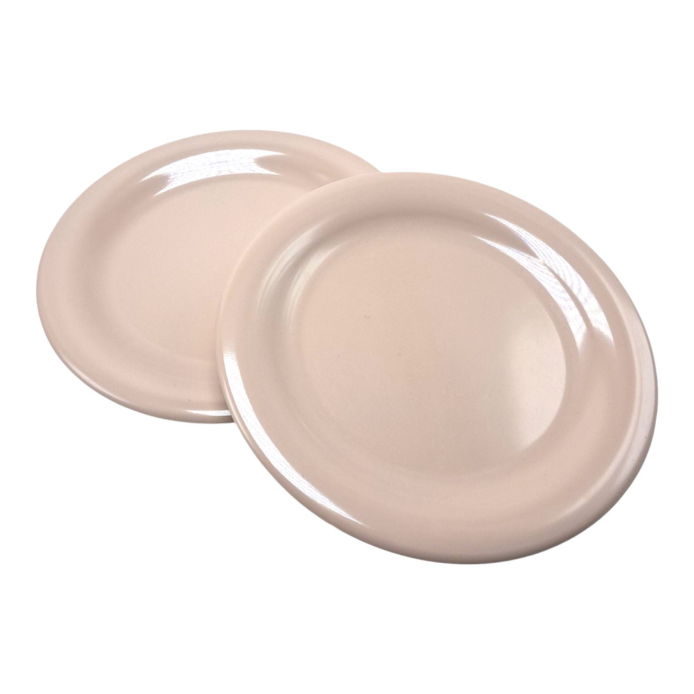 Tupperware 10 Piece Dessert Peach Melamine Dinnerware Setting for 2 Camping NOS